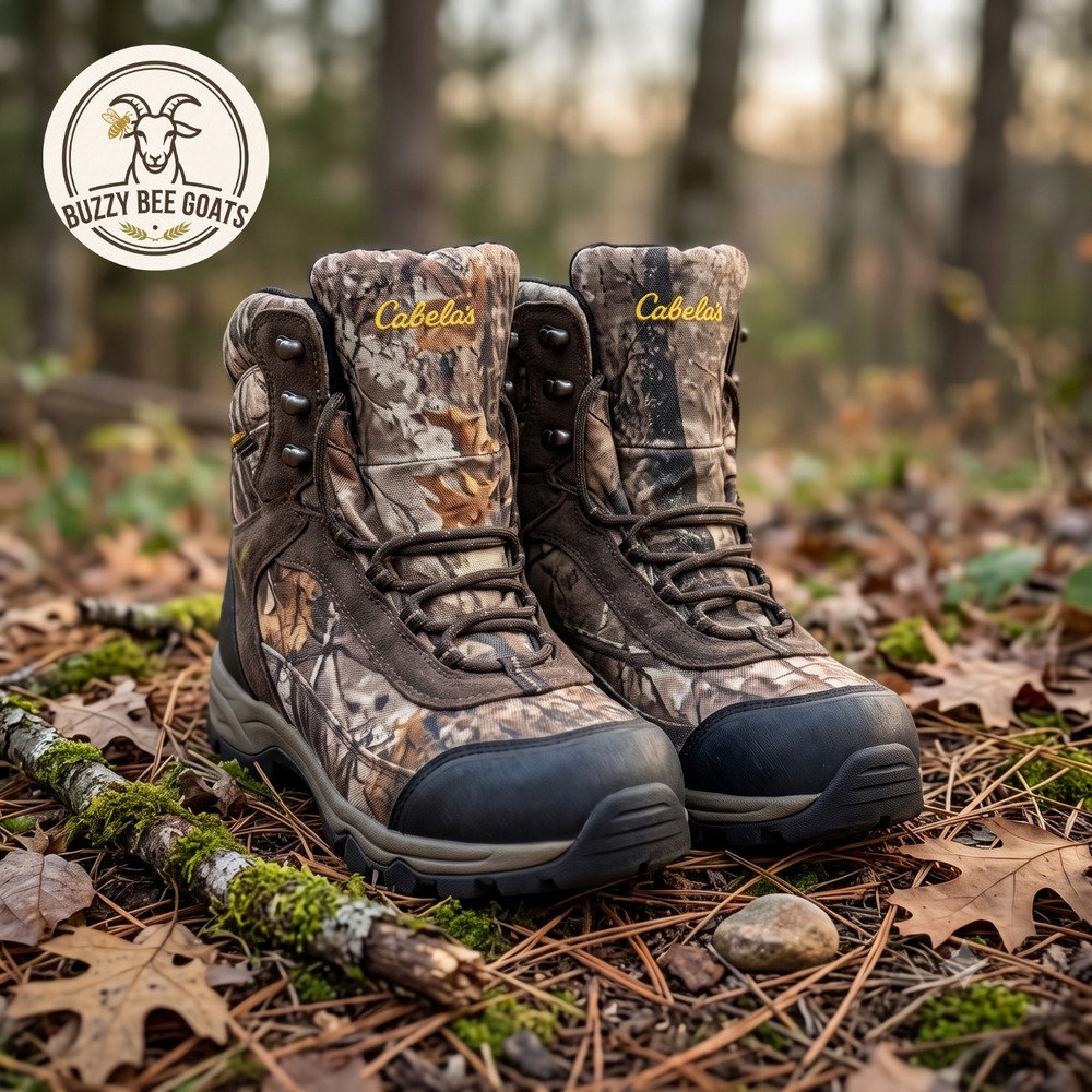 Cabela's Treadfast Camo Hunting Boots kids  Size 7 Thinsulate Waterproof Fall